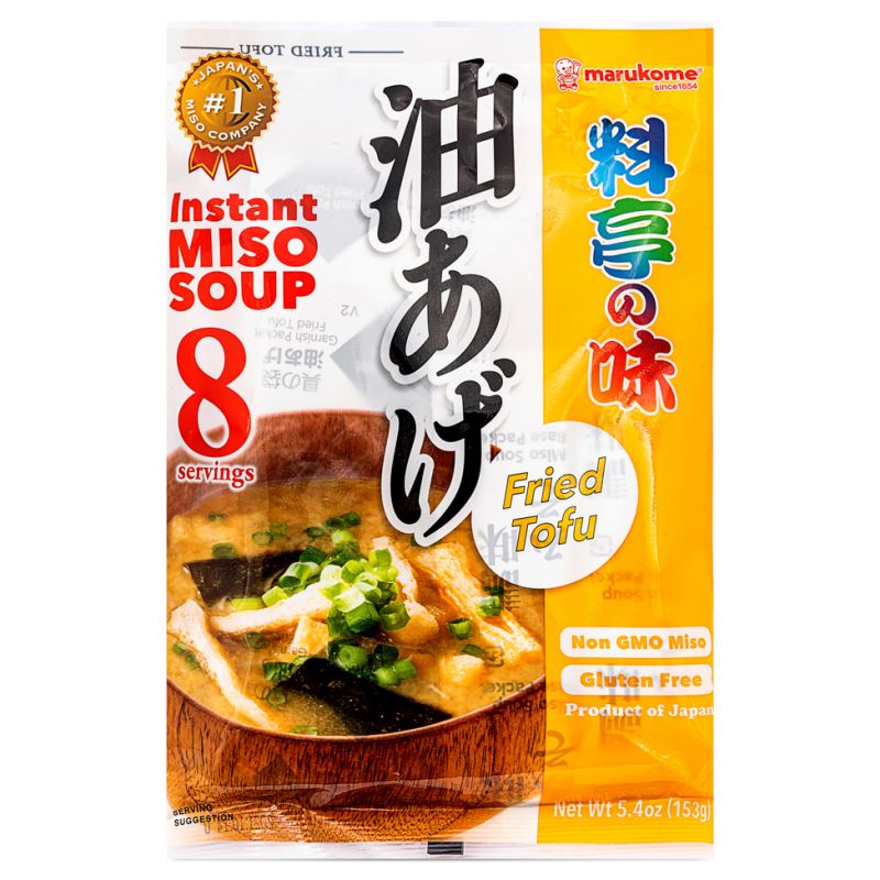 Click Here To Enlarge This Photo Of Marukome Instant Miso Soup &lpar;Fried Tofu & Wakame Seaweed&rpar; 油あげ