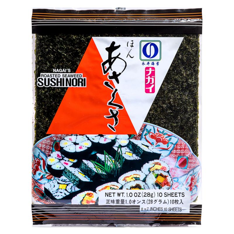 Click Here To Enlarge This Photo Of Nagai's Roasted Seaweed Sushi Nori &lpar;Red&rpar; はん あさくさ