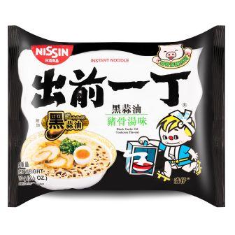 Nissin Black Garlic Oil Artificial Pork &lpar;Tonkotsu&rpar; Flavour Noodles 出前一丁 黑蒜油猪骨湯味麵
