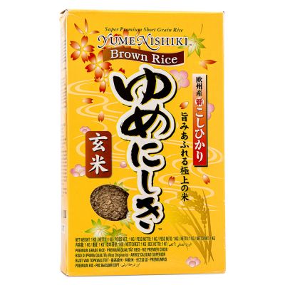 Yume Nishiki Super Premium Short Grain &lpar;Brown Rice&rpar; ゆめにしき玄米 1kg