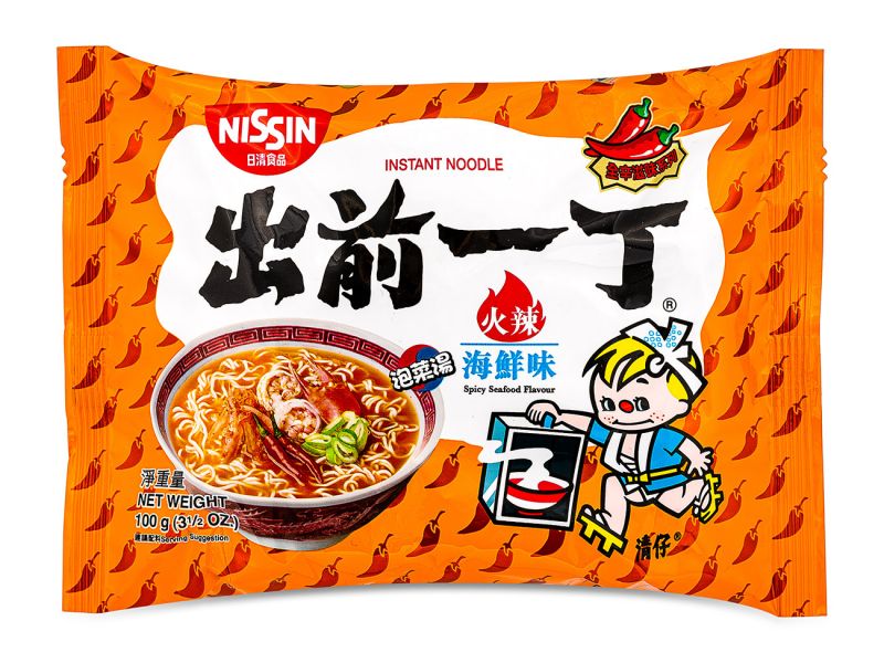 Click Here To Enlarge This Photo Of Nissin Spicy Seafood Flavour Noodles 出前一丁 火辣海鮮味泡菜湯麵