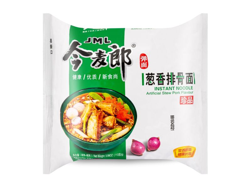 Click Here To Enlarge This Photo Of JML Artificial Stew Pork Flavour Instant Noodles 今麦郎 葱香排骨麵