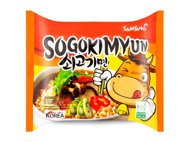Click Here To Enlarge This Photo Of Samyang Sogokimyun Hot Beef Noodles Soup 쇠고기면