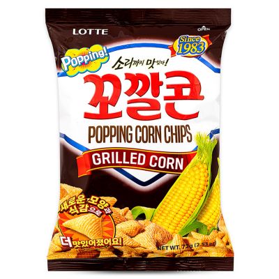 Lotte Kok Kal Cone Popping Corn Chip &lpar;Grilled Corn&rpar; 롯데 꼬깔콘