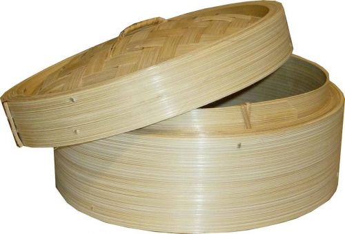 Click Here To Enlarge This Photo Of Bamboo Steamer with Lid 8' Diameter 8吋 竹蒸籠