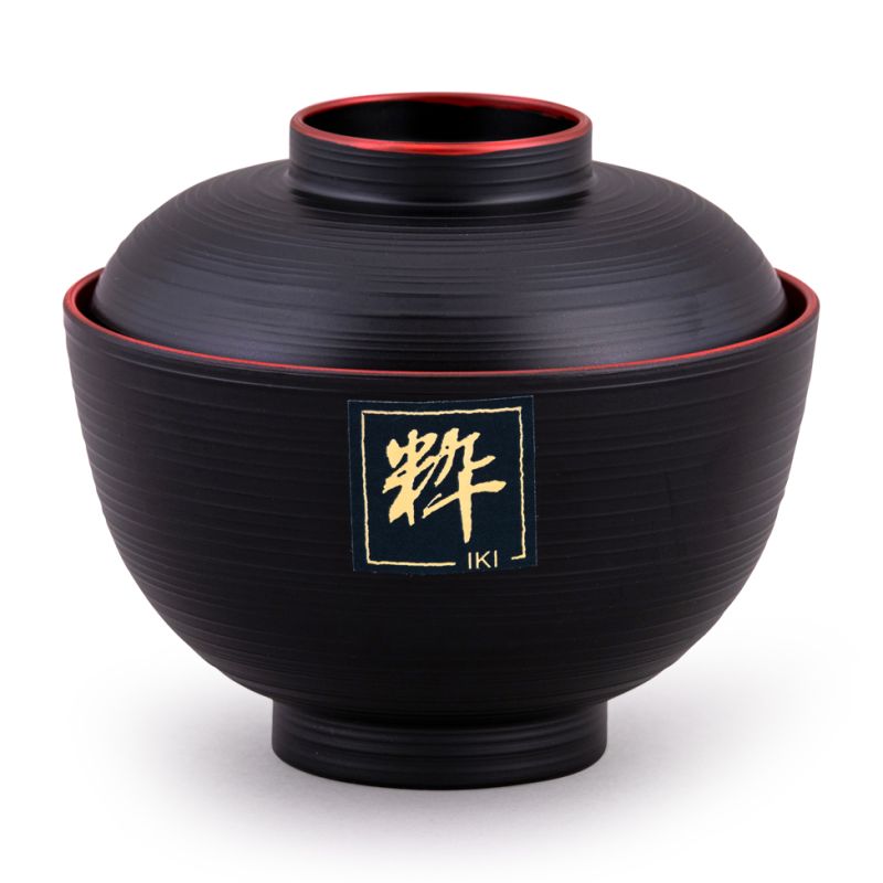 Click Here To Enlarge This Photo Of Authentic Japanese Miso Soup Bowl with Lid &lpar;J1&rpar;