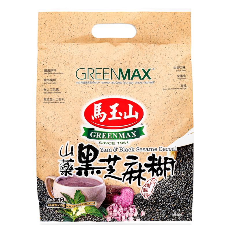 Click Here To Enlarge This Photo Of Greenmax Yam & Black Sesame Cereal 馬玉山 山藥黑芝麻糊