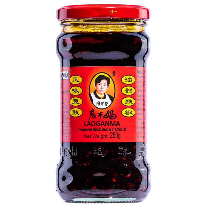 Click Here To Enlarge This Photo Of Laoganma Preserved Black Beans in Chilli Oil 老干媽 風味豆鼓油制辣椒