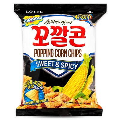Lotte Kok Kal Cone Popping Corn Chip &lpar;Sweet & Spicy&rpar; 롯데 꼬깔콘