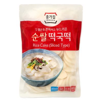 Jongga Rice Cake &lpar;Sliced Type&rpar; 순쌀 떡국떡