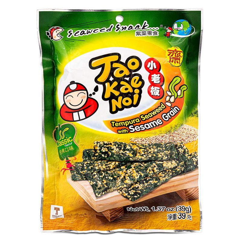 Click Here To Enlarge This Photo Of Tao Kae Noi Tempura Seaweed with Sesame Grain &lpar;Classic Flavour&rpar; 小老闆 天婦羅芝麻紫菜 &lpar;經典味&rpar;