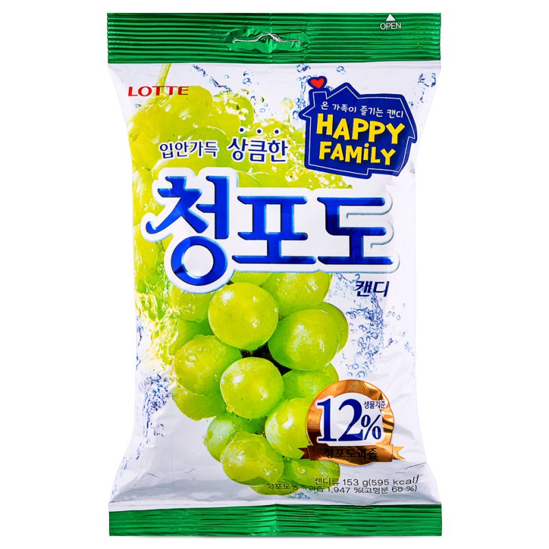 Click Here To Enlarge This Photo Of Lotte Green Grape Candy 롯데 청포도캔디