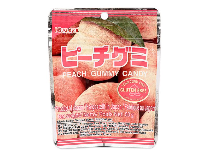 Click Here To Enlarge This Photo Of Kasugai Peach Gummy Candy ピーチグミ