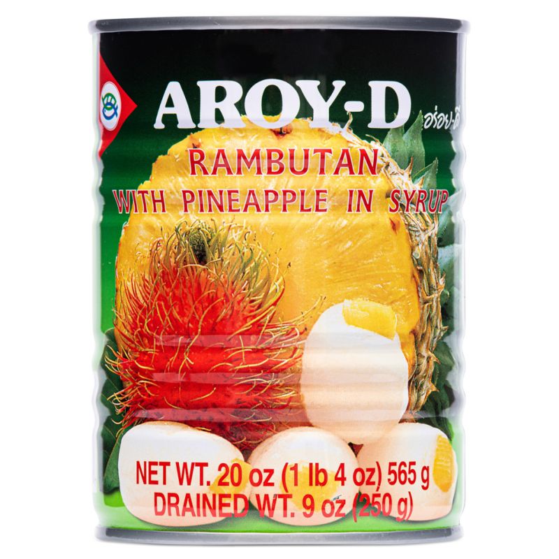 Click Here To Enlarge This Photo Of Aroy-D Rambutan With Pineapple In Syrup 糖水龍鳳果