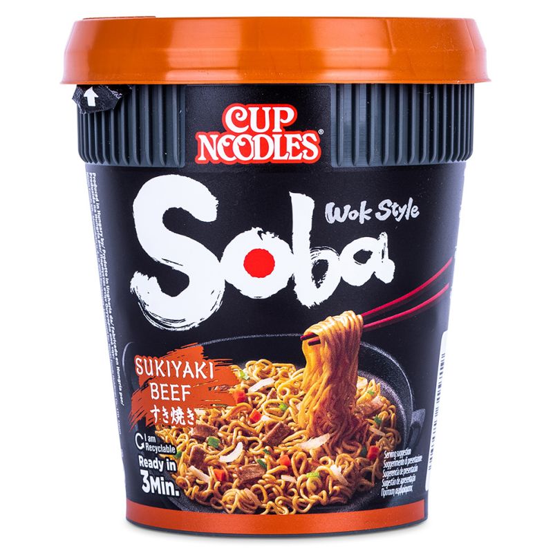 Click Here To Enlarge This Photo Of Nissin Soba Cup Noodles &lpar;Sukiyaki Beef&rpar;