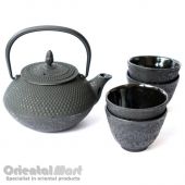 Black Cast Iron Tea Set &lpar;C1&plus;C2&rpar;