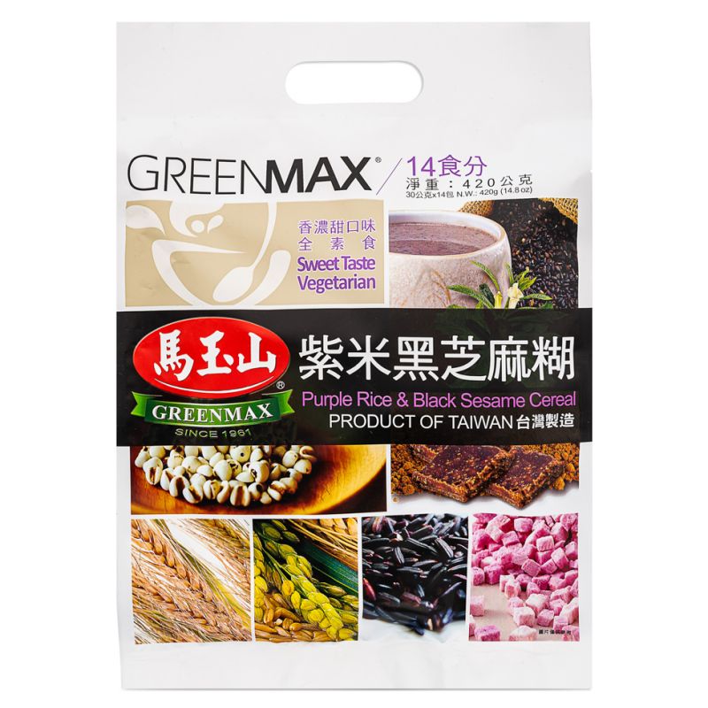 Click Here To Enlarge This Photo Of Greenmax Purple Rice & Black Sesame Cereal 馬玉山 紫米黑芝麻糊