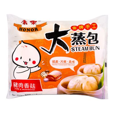 Honor Steam Bun &lpar;Pork & Mushroom&rpar; 康樂 金牌手工大蒸包 &lpar;豬肉香菇&rpar;
