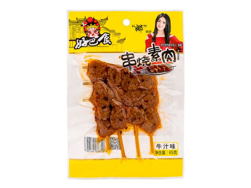 Click Here To Enlarge This Photo Of HBS Skewed Dried Beancurd &lpar;Beef&rpar; 好巴食 串燒素肉 &lpar;牛汁味&rpar;