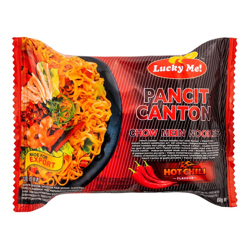 Click Here To Enlarge This Photo Of Lucky Me Instant Pancit Canton Chow Mein Noodles &lpar;Hot Chili Flavour&rpar;