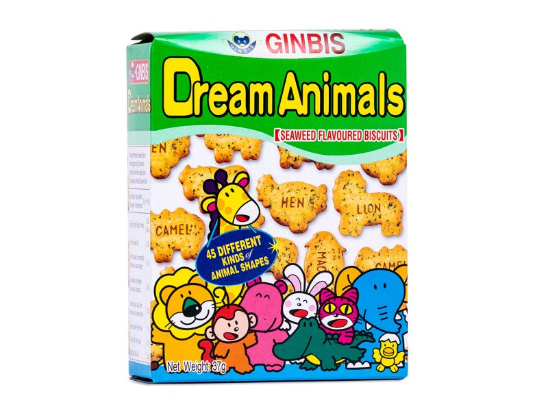 Click Here To Enlarge This Photo Of Ginbis Dream Animals Biscuits &lpar;Seaweed Flavour&rpar;