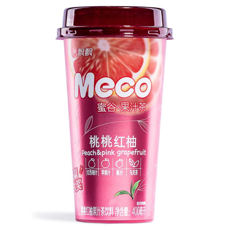 Click Here To Enlarge This Photo Of XPP Meco Fruit Tea &lpar;Peach & Pink Grapefruit&rpar; 香飄飄 蜜谷果汁茶 &lpar;桃桃红柚&rpar;