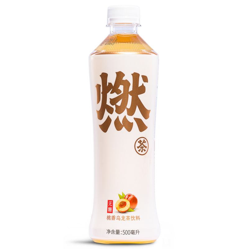 Click Here To Enlarge This Photo Of Genki Forest Burning Tea &lpar;Sugar Free Oolong Tea White Peach Flavour&rpar; 元氣森林 燃茶 桃香烏龍茶飲料