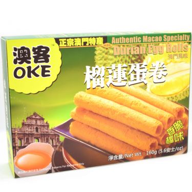 Click Here To Enlarge This Photo Of OKE Durian Egg Rolls 澳客 榴槤蛋卷
