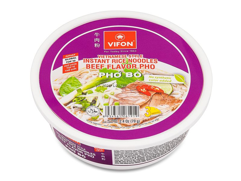 Click Here To Enlarge This Photo Of Vifon Beef Flavour Pho Bo Rice Noodle Bowl 牛肉粉 &lpar;碗&rpar;