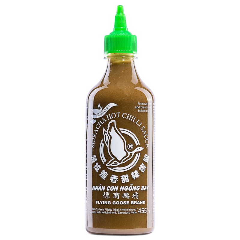 Click Here To Enlarge This Photo Of Flying Goose Sriracha Hot Chilli Sauce &lpar;Green Chilli&rpar; 飛鵝商標 是拉差香甜辣椒醬 &lpar;青辣椒&rpar;