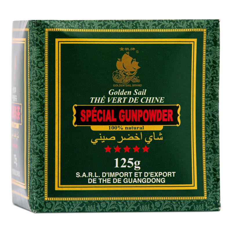 Click Here To Enlarge This Photo Of Golden Sail Special Gunpowder Green Tea 金帆牌 特級珠茶