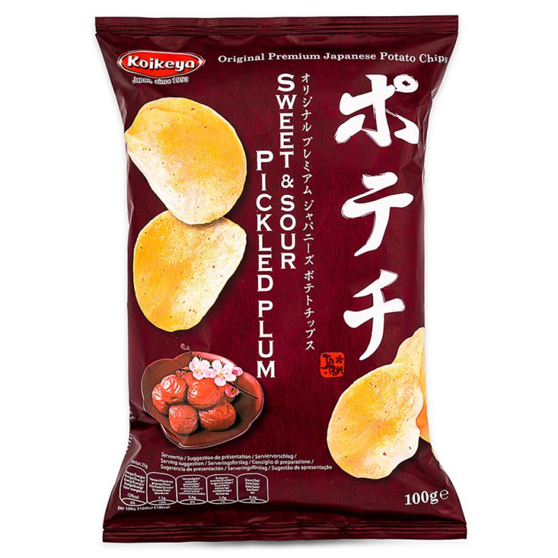 Click Here To Enlarge This Photo Of Koikeya Potato Chips &lpar;Sweet & Sour Pickled Plum&rpar;