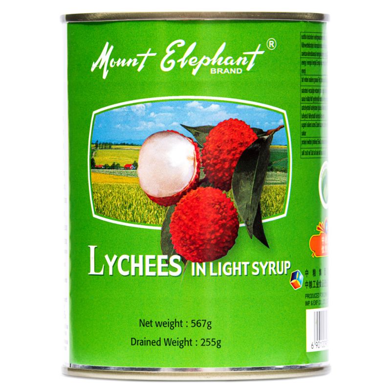 Click Here To Enlarge This Photo Of Mount Elephant Brand Lychees In Light Syrup 象山牌 糖水荔枝