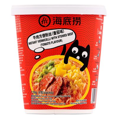 HDL Instant Vermicelli With Stewed Beef &lpar;Tomato Flavour&rpar; 海底撈 牛肉方便粉絲 &lpar;番茄味&rpar;