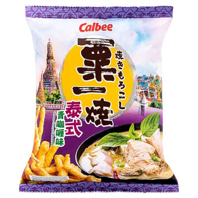 Calbee Grill-A-Corn &lpar;Thai Green Curry Flavour&rpar; 卡樂B 粟一燒 &lpar;泰式青咖喱味&rpar;