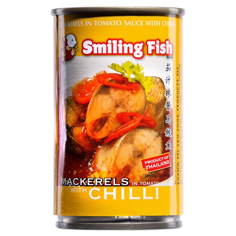 Click Here To Enlarge This Photo Of Smiling Fish Mackerels In Tomato Sauce With Chilli 茄汁辣醬馬鮫魚