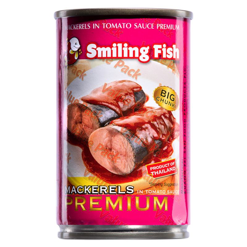Click Here To Enlarge This Photo Of Smiling Fish Mackerels In Tomato Sauce Premium