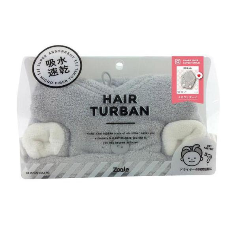 Click Here To Enlarge This Photo Of Zooie Hair Turban &lpar;Grey&rpar;