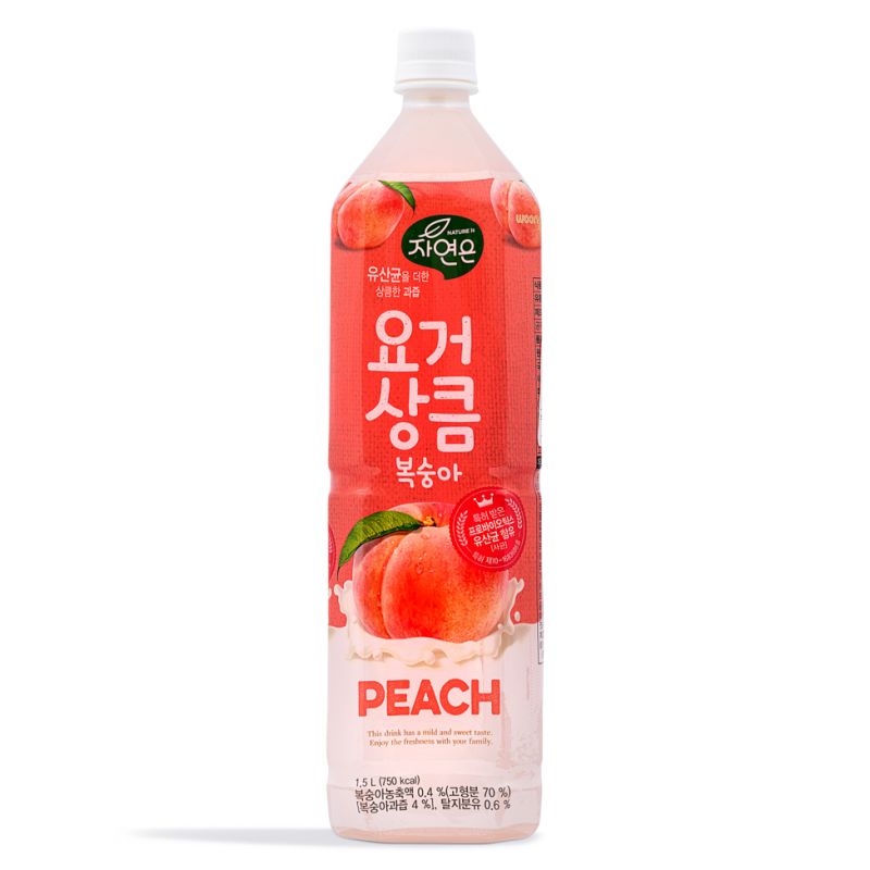 Click Here To Enlarge This Photo Of Woongjin Nature's Yogurt Peach Drink 요거상큼 복숭아 1&period;5L 