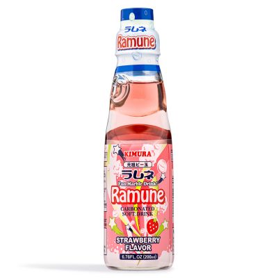 Kimura Ramune Carbonated Soft Drink &lpar;Strawberry Flavour&rpar; ラムネ