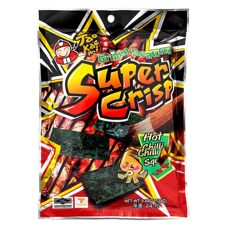 Click Here To Enlarge This Photo Of Tao Kae Noi Super Crisp Grilled Seaweed &lpar;Hot Chilli Squid&rpar; 小老板 勁脆烤紫菜 &lpar;香辣魷魚味&rpar;