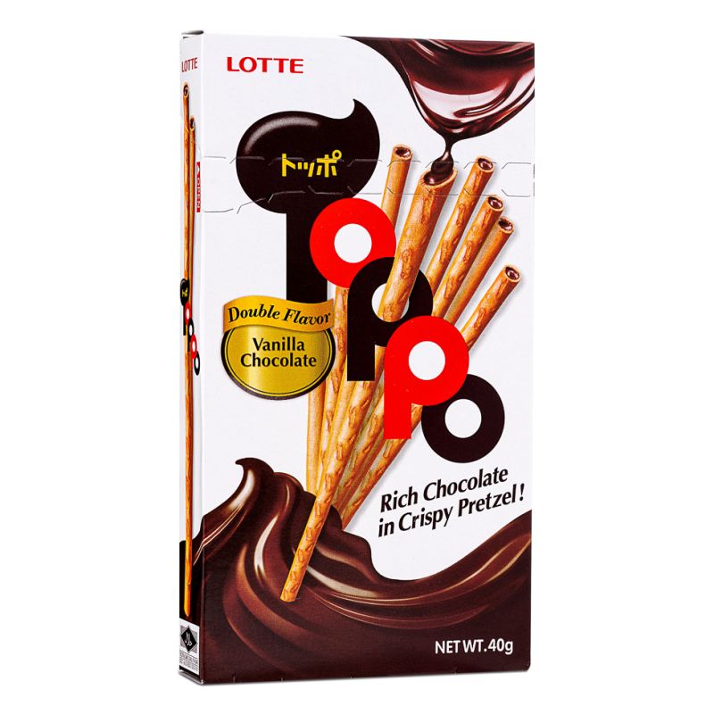 Click Here To Enlarge This Photo Of Lotte Toppo Vanilla Chocolate Crispy Pretzel