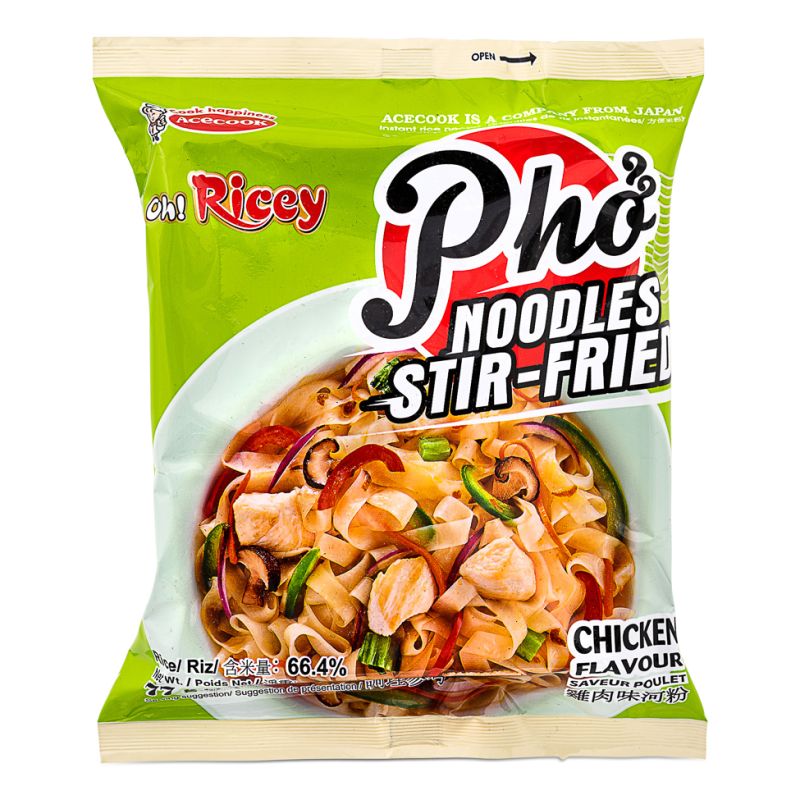Click Here To Enlarge This Photo Of Acecook Oh Ricey Pho Noodle Stir-fried &lpar;Chicken Flavour&rpar; 雞肉味河粉