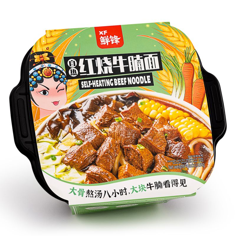Click Here To Enlarge This Photo Of XF Self-heating Beef Noodle 鮮鋒 自熱紅燒牛腩麵