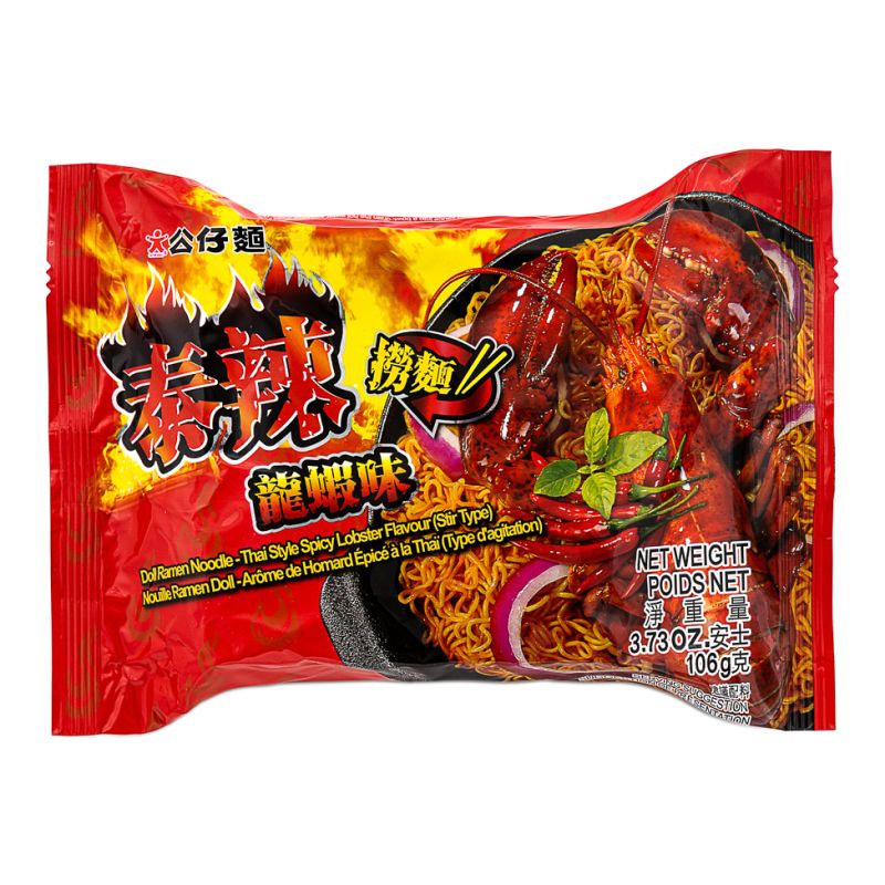 Click Here To Enlarge This Photo Of Doll Ramen Noodle &lpar;Thai Style Spicy Lobster Flavour&rpar; &lpar;Stir Type&rpar; 公仔麵 泰辣龍蝦味撈麵