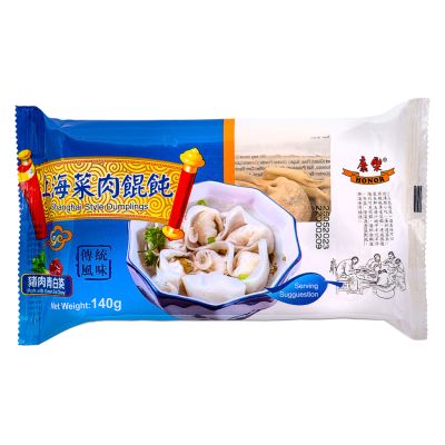 Honor Shanghai Style Dumplings &lpar;Pork With Green Pok Choy&rpar; 康樂 上海菜肉餛飩 &lpar;豬肉青白菜&rpar;