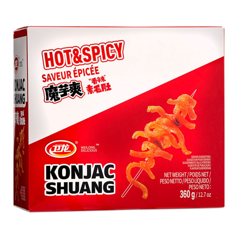 Click Here To Enlarge This Photo Of Weilong Konjac Shuang Hot & Spicy Box &lpar;20pcs&rpar; &lpar;卫龙 魔芋爽香辣素毛肚 20pcs&rpar;