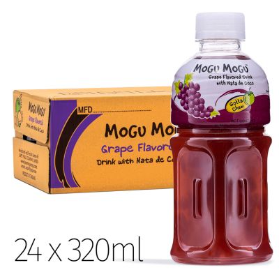 Mogu Mogu Grape Flavored Drink With Nata De Coco &lpar;320ml x 24 bottles&rpar;