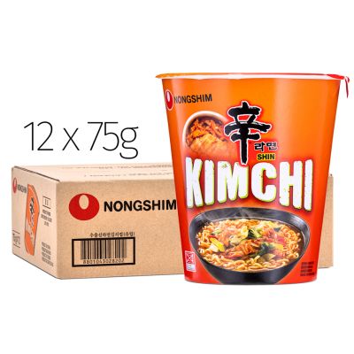 Nong Shim Shin Kimchi Ramyun Cup Noodle &lpar;75g x 12 &rpar;