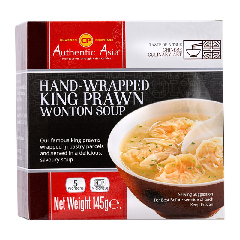 Click Here To Enlarge This Photo Of Authentic Asia Hand-wrapped King Prawn Wonton Soup